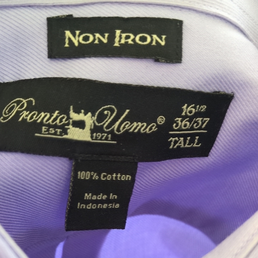 Pronto Uomo Lavender Non-Iron Shirt